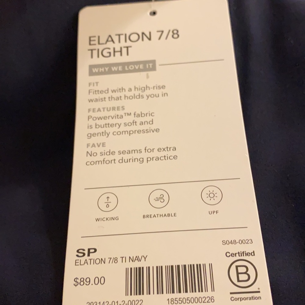 Athleta Elation 7/8 Tight // Navy - Picture 10 of 16